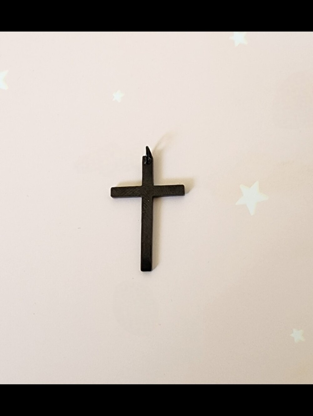 Black Cross Pendant Necklace Charm